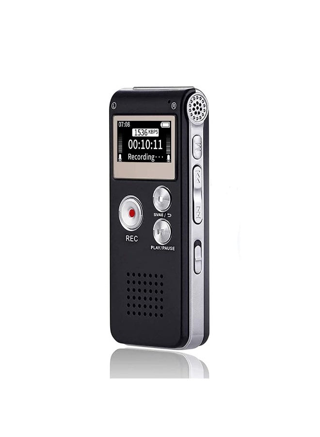Digital Voice Recorder for Lectures - USB Rechargeable Dictaphone Sound Audio Recorder, 16GB Voice Recorder with MP3 Player, Double Sensitive Microphone - Image 1